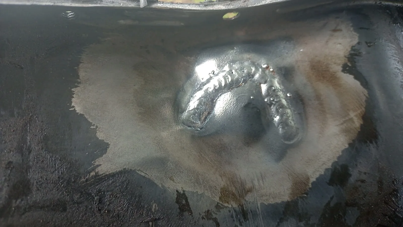Reparo de trinca em chapa com solda